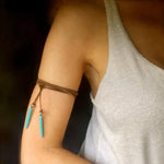 Tribal Princess Brown Suede Interchangeable Necklace/Bracelet/Armband