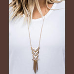 Warning Signal Gold Necklace