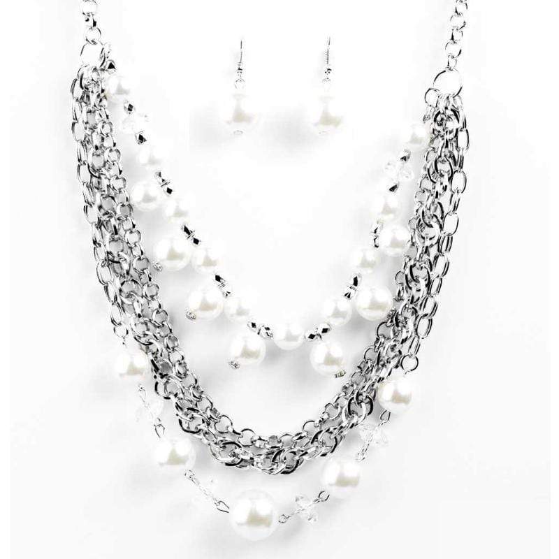 When On Wall Street White Necklace