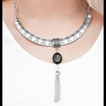 Wild West Show Silver and Black Necklace
