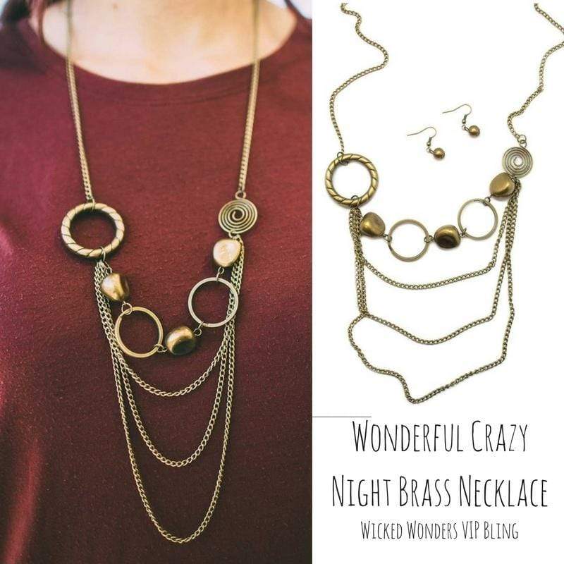 Wonderful Crazy Night Brass Necklace