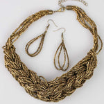 Wrap Battle Brass Seed Bead Necklace