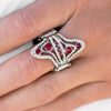 At All Costs Red Rhinestone Ring
