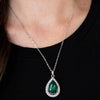 Because I'm Queen Green Gem Necklace