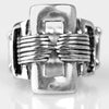 Boots and Buckles Silver Ring