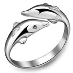 Dolphin Personality Silver Adjustable Ring or Toe Ting