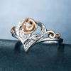 Heart of the Rose Silver and Gold Rose Ring