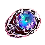 Wicked Wonders VIP Bling Ring Leafing My Crown Rainbow Fire Ring Affordable Bling_Bling Fashion Paparazzi