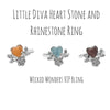 Little Diva Heart Stone and Rhinestone Ring