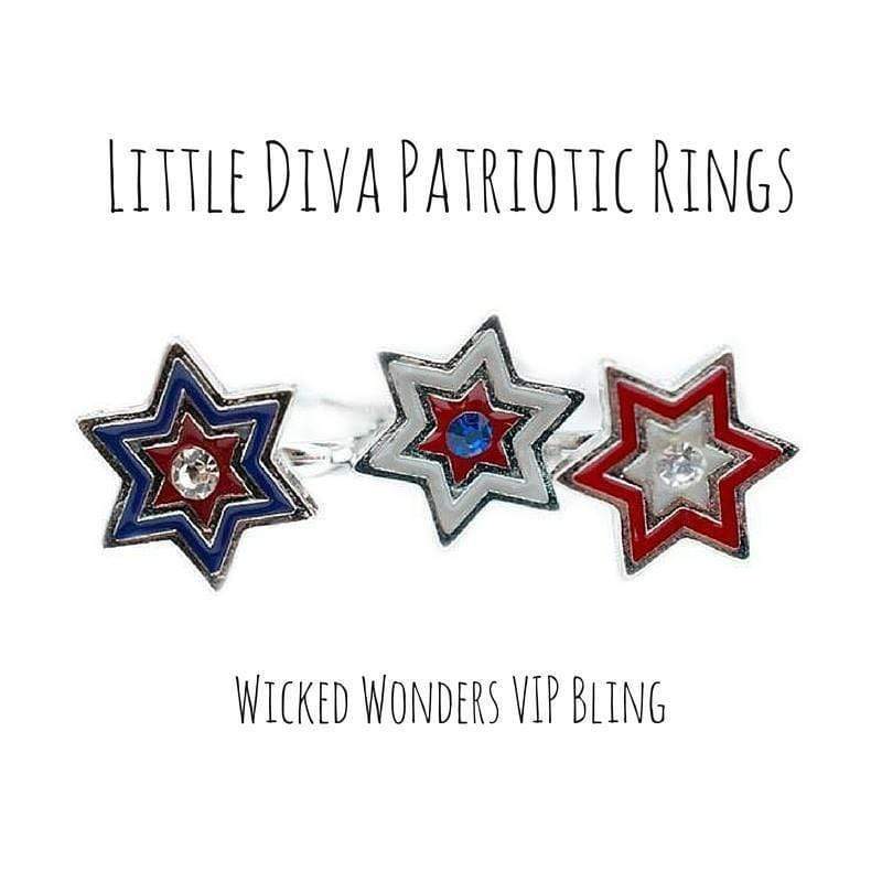 Little Diva Patriotic Rings