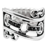 Make Me Sway Silver and Black Ring