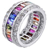 Rainbow Room Multi CZ and Sterling Silver Ring