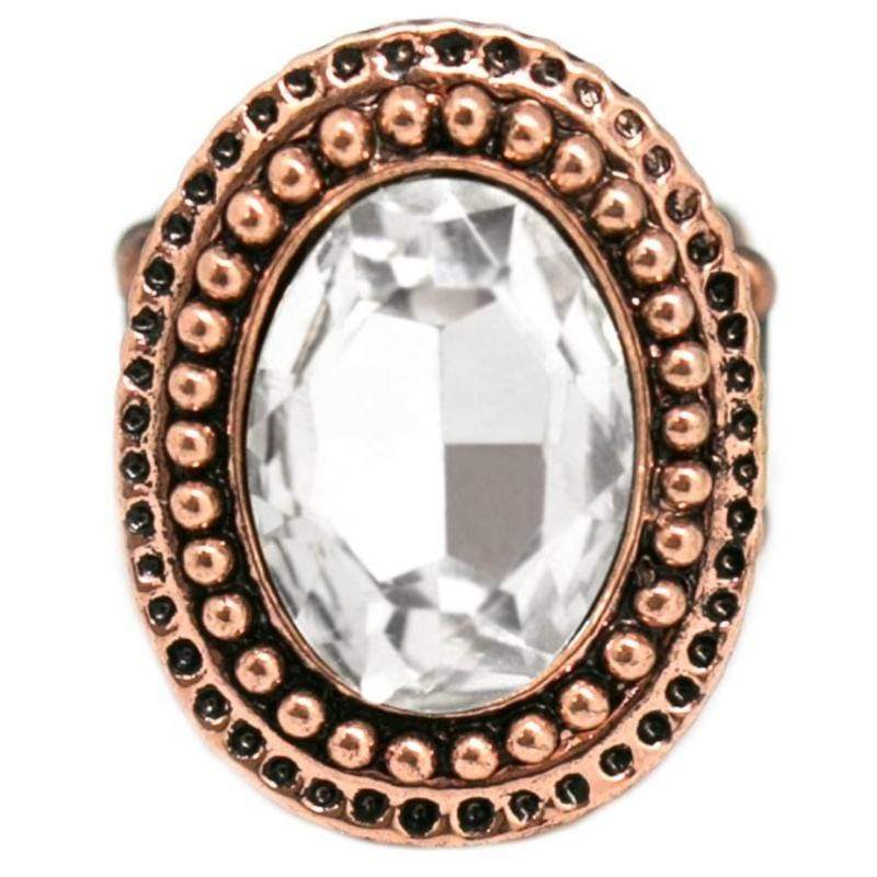 Show Me the Money Copper and White Gem Ring