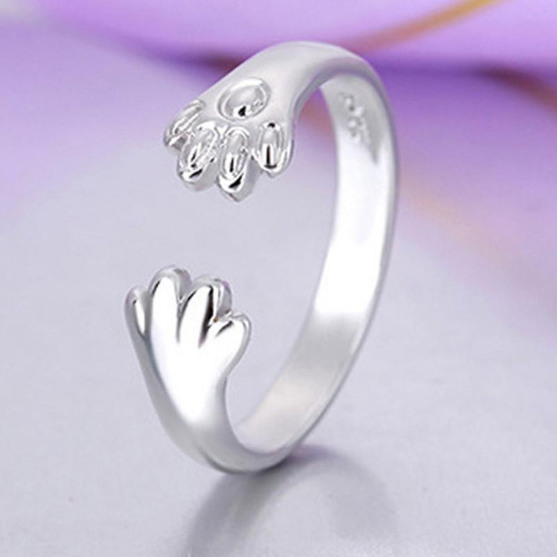 Silver Paws Adorable Silver Adjustable Ring or Toe Ring