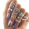 Sun and Moon Midi Knuckle Ring Set