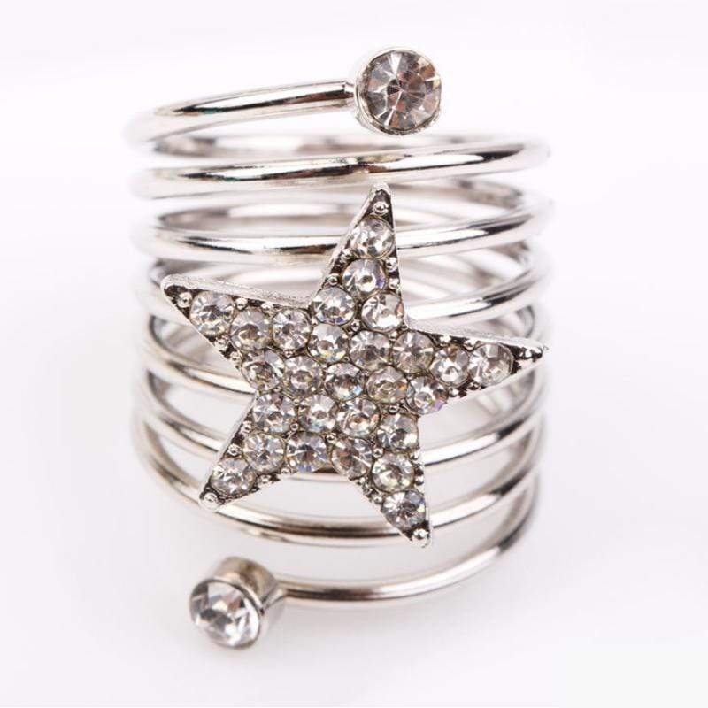 You're An All-Star Silver and White Rhinestone Ring
