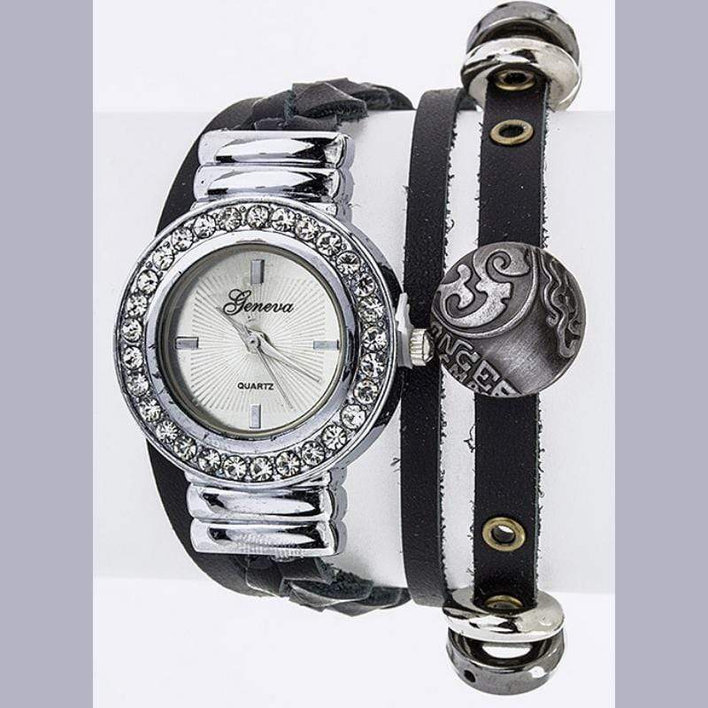 Multi-Strap Fashion Leather Bracelet Watch